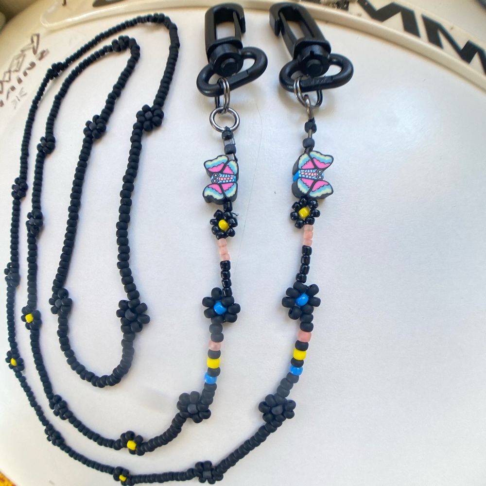 Black chain with charm - custom